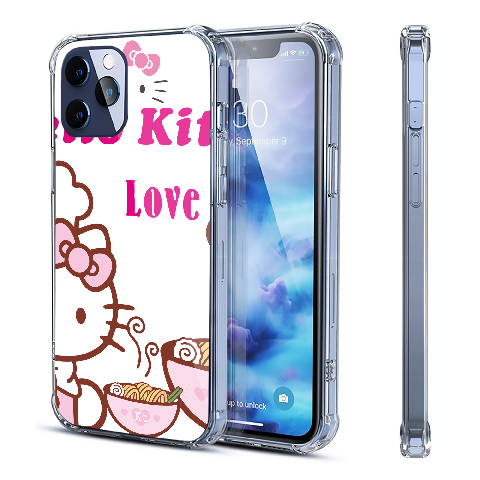 （画像用） Hello Kitty ハローキティ 【iPhone 12シリーズ対応】透明スマホケース（クリアソフトケース）